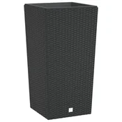 Vidaxl Korito z odstranljivo notranjostjo antracit 21/49 L PP ratan