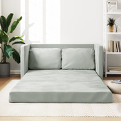 Podni kauc na razvlacenje 2-u-1 svjetlosivi 122x204x55cm baršun