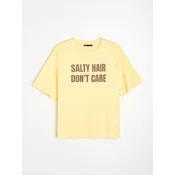 Sinsay - Pamucna majica sa natpisom - yellow jeans