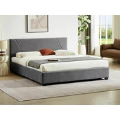 Postelja Detroit 104 (Siva) Zakonske, Siva, 160x200, Blago, Posteljno dno, 160x212x86cm