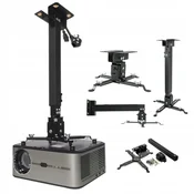 Nosilec za projektor Zenwire, črn, 4-v-1, stropni, stenski, do 25 kg