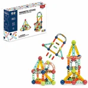 Magnetic Tiles Magnetski set za gradnju od 38 dijelova - Magnetski štapici u prozirnim bojama