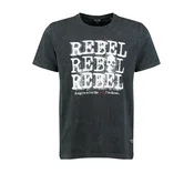 Key Largo Majica  REBEL  črna / bela