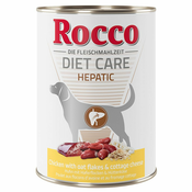 Rocco Diet Care Hepatic piščanec z ovsenimi kosmiči in skuto - Varčno pakiranje: 24x400 g
