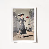 Wallity Poster France Paris-1969, 21x29,7 cm, Šareni