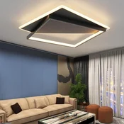 Nettlife NETTLIFE Moderna LED stropna svetilka 53W Črna, zatemnljiva z daljinskim upravljalnikom, dnevna soba za spalnico, kuhinjo, hodnik, pisarno, (22111276)