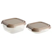Plasticna posuda Frigo Linea set 2/1, Smeda
