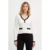 GUESS Pulover LAUREL  kremna / črna
