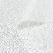 ARTFABRIC STORE Pleteno lepljivo platno, Belo, 1m