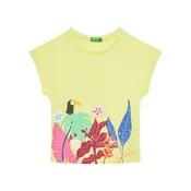 United Colors Of Benetton Majica 3I1XG10JH Rumena Regular Fit