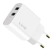 LINQ LinQ, Dvojni polnilnik USB 10,5 W kompaktne velikosti, Bela, (5000213690)