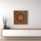 Zart Zidna dekoracija Mandala Nature, Braon