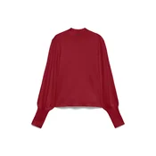 VERO MODA Pulover VMHOLLYKARIS temno rdeča