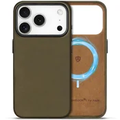 Infostyle SHIELDON ovitek za iPhone 17 Pro – Crazy Horse usnje, MagSafe, kaki