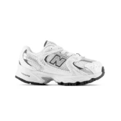 New Balance unisex za otroke. IZ530V1 Čevlji 530 bungee cord bela (25), Ravna stran, Čipke, Priložnostno, otroška moda