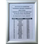 TEHTEL Ram za spisak stanara A5
