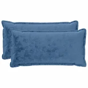 vidaXL Dekorativna blazina 2 kos HOUTEN Svetlo modra 40 x 80 cm Flanel