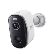 Zunanja nadzorna kamera Baseus Outdoor Security N1 Plus - z 2K ločljivostjo, 16GB spomina, dvosmernim govorom, nočnim vidom, IP67 zaščito in 10.500mAh baterijo - Moon White
