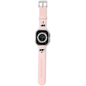Karl Lagerfeld Strap KLAWLSLKCNP Apple Watch 42/44/45/49mm pink strap 3D Rubber KarlChoupette Heads (KLAWLSLKCNP)