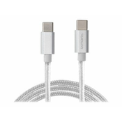 4smarts Podatkovni kabel RapidCord USB-C - USB-C 100cm - bel