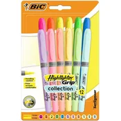 shumee BIC OZNAČEVALEC GRIP PASTEL 12 BARV 3732