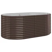 Vidaxl Visoka greda iz cinkanega jekla 175x100x68 cm rjava