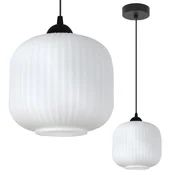 GH VISEČA SVETILKA RIFFLE ČRNE RAZMERE, 1 RAVNA BELA, VALJČNA, 20 CM, E27