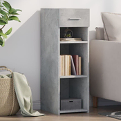 Vidaxl Komoda betonsko siva 30x42,5x93 cm inženirski les