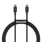 Baseus Superior USB Type-C kabel za brzo punjenje i prijenos podataka, 100W, 1m, crni