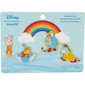 Set bedževa Loungefly Disney: Winnie the Pooh and Friends - Rainy Day