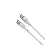 Ksix kabel USB-C na USB-C, 60?W, pleten, aluminijasta zlitina, 1?m, bel
