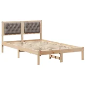 Konstrukcija postelje Taupe 120 x 200 cm Masivno borovo les