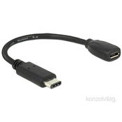 DeLock USB Type-C 2.0 male USB 2.0 micro-B female Black 15cm Mobile