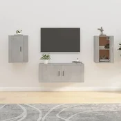 Vidaxl vidaXL Stenske TV omarice, 2 kosa, betonsko sive, 40 x 34,5 x 60 cm