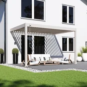Bioklimatska pergola Antares Stenska, 3 x 4, Ivory krem, Ročni