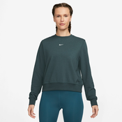 Nike W NK ONE DF CREW LBR, ženski pulover, zelena FB5125