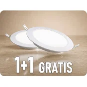 V-TAC Vgradna LED plošča z napajalnikom 18W, 1850lm, Backlit, okrogla, SAMSUNG CHIP, 1+1 gratis! Barva světla: Dnevna bela