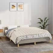 shumee vidaXL Obtežena odeja, kremna, 120x180 cm, 5 kg, blago