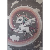 Tepih Ekol Diamond Kids 80x150cm, pastel siva/pink