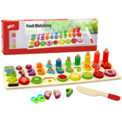 shumee Izobraževalni set Razvrščevalnik Lesena tabla Učenje matematike Sadje