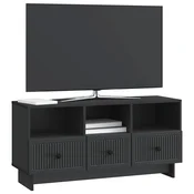 TV omarica s predalom Črna 102 x 34,5 x 50 cm Inženirski les