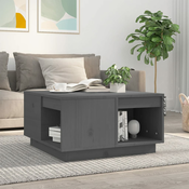 Stolic za kavu sivi 60 x 61 x 32,5 cm od masivne borovine