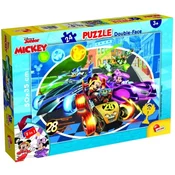 Miki Miška 2 v 1, 24-delni puzzle in pobarvanka 50x35 cm - Lisciani