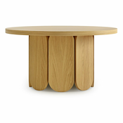 Okrogla mizica s ploščo v hrastovem dekorju 78x78 cm Soft - Woodman