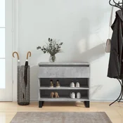 vidaXL Omarica za čevlje betonsko siva 70x36x60 cm inženirski les