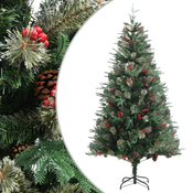 Božicno drvce sa šiškama zeleno 195 cm PVC i PE