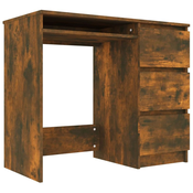 Vidaxl vidaXL Pisalna miza, dimljen hrast, 90x45x76 cm, material na osnovi lesa