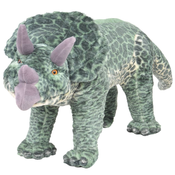 vidaXL Stojeca plišana igracka dinosaur triceratops zeleni XXL