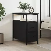 Vidaxl vidaXL Nočna omarica, črna, 30x60x60 cm, material na osnovi lesa