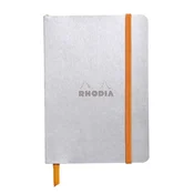 Notes A6, Rhodiarama soft, s gumicom, diktando crte, silver